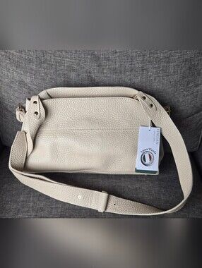 Anna Paola Italian Pebble Leather / Suede Bag Purse Crossbody Bag